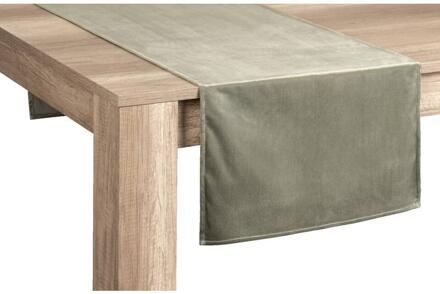 Tafelloper - 50x150 Cm - Set Van 2 - Polyester - Groen