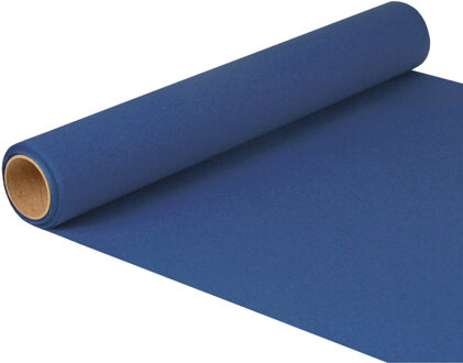 Tafelloper - blauw - 500 x 40 cm - papier - tafelkleed loper - tafelversiering