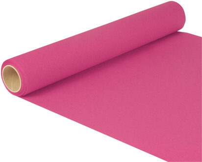Tafelloper - fuchsia roze - 500 x 40 cm - papier - tafelkleed loper - tafelversiering
