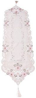 Tafelloper Geborduurde Bloemen Tafelkleed Patroon: #2 Bloem Size:40X150cm