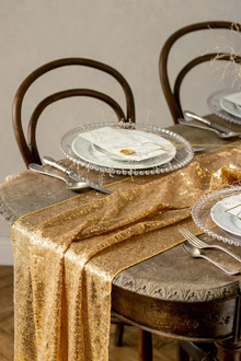 Tafelloper Goud Pailletten (5m) Goud - Brons