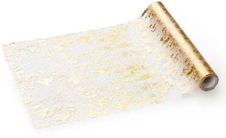 Tafelloper Gouden Print Chique Goud - Brons