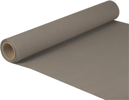 Tafelloper - grijs - 500 x 40 cm - papier - tafelkleed loper - tafelversiering