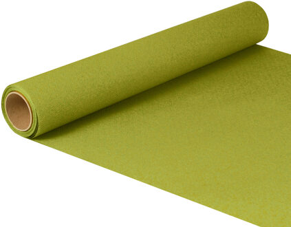 Tafelloper - groen - 500 x 40 cm - papier - tafelkleed loper - tafelversiering