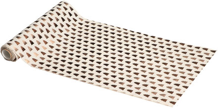 Tafelloper Metallic Kerstbomen Goud/Koper (28cm x 3m) Goud - Brons