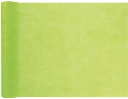 Tafelloper op rol - polyester - appelgroen - 30 cm x 10 m - Feesttafelkleden