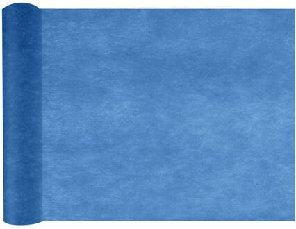 Tafelloper op rol - polyester - donkerblauw - 30 cm x 10 m - Feesttafelkleden