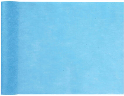 Tafelloper op rol - polyester - turquoise blauw - 30 cm x 10 m - Feesttafelkleden