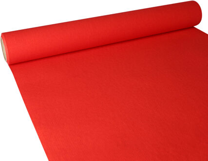 Tafelloper voor de diner tafel - rood - tissue papier - 300 x 40 cm - Tafels dekken