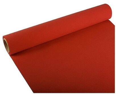 Tafelloper voor de diner tafel - rood - tissue papier - 300 x 40 cm - Tafels dekken