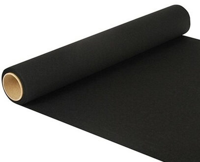 Tafelloper - zwart - 500 x 40 cm - papier - tafelkleed - loper - Feesttafelkleden