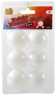 Tafeltennis pingpong balletjes - 40 mm/4 cm - 6x stuks - Tafeltennisballen Wit