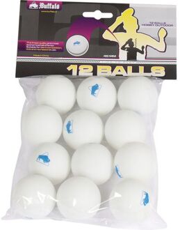 Tafeltennisballen Buffalo Hobby Outdoor 12st. Wit