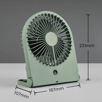 Tafelventilator Breezy H 23 cm oplaadbaar pistache groen