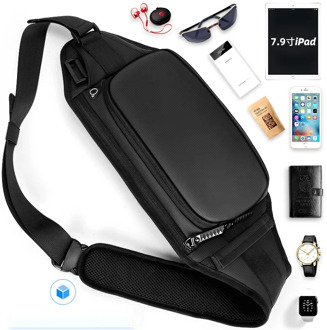Tagdot Waterproof Shoulder Bag Men Crossbody Fashion Outdoor Motion Chest Bag Men Leisure Travel Anti-theft Cycling Waist bag