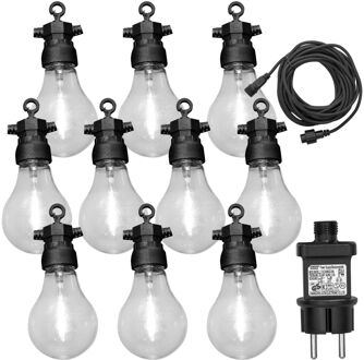 Tahiti Lichtsnoer 5m/10 Lampen 24V Transparant, Zwart