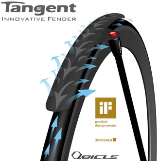 Tai Wan Qbicle Bike Tangent Fender Mudguard For Mountain Bikes Road Bikes 20" 406 451 Folding Bikes Carbon Tangent Fender