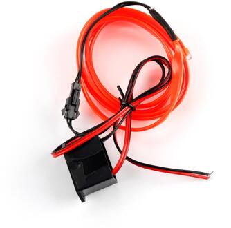 Taihongyu 1M Auto Neon Draad Kabel 12V Omgevingslicht Rode Kleur Dashboard Accessoires