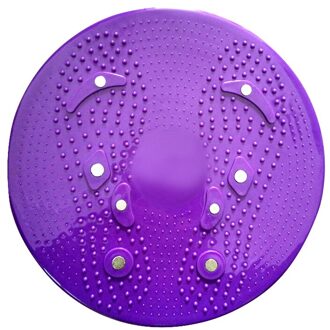 Taille Twisting Disc Geen-Slip Praktische Rotary Disc Home Pols Aërobe Oefening Wobble Roterende Sport Magnetische Massage Plaat Paars