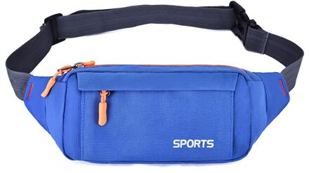 Taille Verpakking Vrouwen Running Waterdichte Heuptas Mobiele Telefoon Houder Gym Fitness Reizen Pouch Riem Borst Zakken Blauw