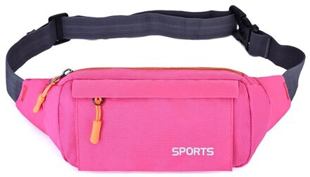 Taille Verpakking Vrouwen Running Waterdichte Heuptas Mobiele Telefoon Houder Gym Fitness Reizen Pouch Riem Borst Zakken Roze