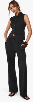 Tailor-Made Slim Fit Broek Met Rechte Pijpen, Black - 42