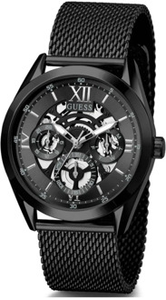 Tailor Roestvrij Staal Zwarte Horloge Guess , Black , Heren - ONE Size