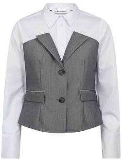 Tailored blouse met corset Polly  wit