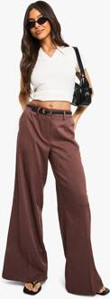 Tailored Wide Leg Trouser, Brown - 44