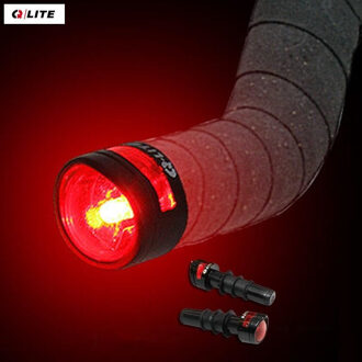 Taiwan Q-LITE Road Bar End Light Racefiets 2 Modus Steady Flash Racefiets Bar End Light Super Licht Fiets stuur End Light