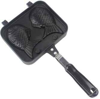 Taiyaki Dubbele Vis Vormige Dessert Wafel Cake Maker Pan Japanse Pannenkoek Dubbele Pan Koekenpan