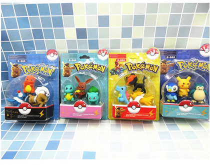 TAKARA TOMY Pokemon Cute Pet Elf Ball Eraser Pokemon Diy Assembling and Demolition Eraser