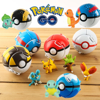Takara Tomy Pokemon Kids gifts Deformation pokeball Figures Toys Transform Pikachu Charizard Squirtle Action Figure Model Dolls