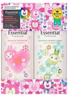 Takashi Murakami Design Essential Premium Barrier Sill Key & Smooth Shampoo & Conditioner Set 1 set