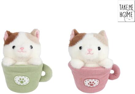 Take Me Home poes in mok pluche 18cm verschillende