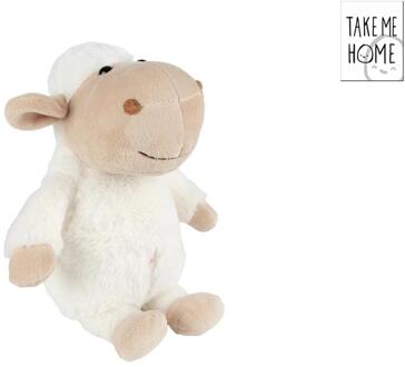 Take Me Home schaap pluche zittend 22cm wit