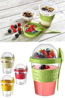 Take'n Gaan Deksel Met Lepel Bad En Krijgen Out Fruit Yoghurt Container