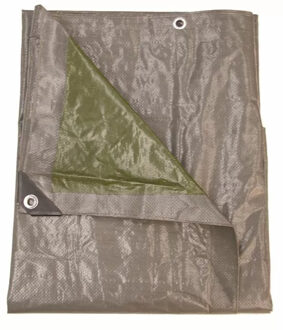 Talen Tools Afdekzeil/dekzeil grijs/groen waterdicht kunststof 140 gr/m2 - 1200 x 800 cm