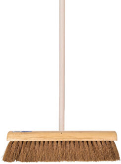 Talen Tools Bezem met zachte vezels - FSC hout - kokos haren - B40 cm - Steel hout 140 cm