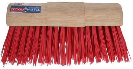 Talen Tools Bezemkop buiten halfrond rood hout/nylon 31 cm