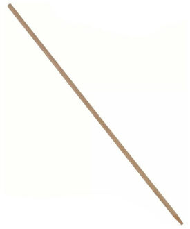 Talen Tools bezemsteel - hout - 130 cm - D2,4 cm - met klemuiteinde