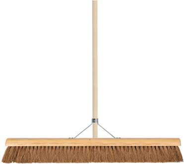 Talen Tools Binnenbezem FSC hout - kokos - 90 cm breed - 140 cm incl bezemsteel