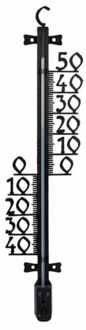 Talen Tools Buitenthermometer - kunststof - 47 cm - zwart