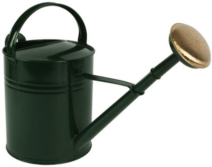 Talen Tools Gieter - groen - goudkleurige broeskop - metaal - 10 l
