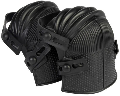 Talen Tools Kniebeschermers - rubber - zwart - verstelbaar - kniebescherming voor tuinieren