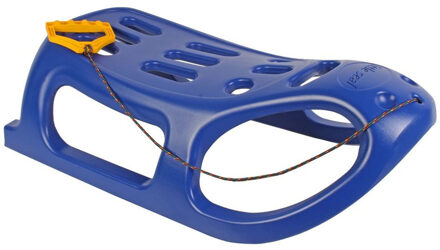 Talen Tools Kunststof sneeuw slee - met trekkoord - voor kinderen - 86 x 47 cm - blauw - Kinderslee