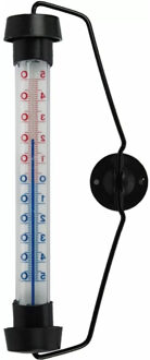 Talen Tools Raamthermometer - zwart - kunststof - 19 cm - Buitenthermometers