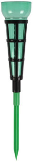 Talen Tools Regenmeter met grondpen - 95 cm - groen - kunststof - neerslagmeter