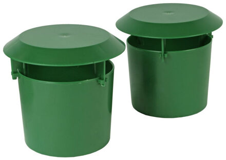 Talen Tools Slakkenval - 2x - onzichtbaar - groen - kunststof - slakkenvallen tuin
