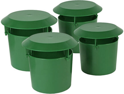 Talen Tools Slakkenval - 4x - onzichtbaar - groen - kunststof - slakkenvallen tuin